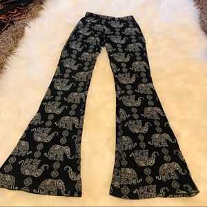 Long flare Indian elephant yoga pant leggings